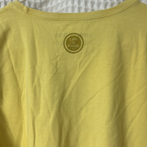 Life Is Good Women's Large Just Add Water Boat Crusher Tee Yellow - Picture 8 of 8